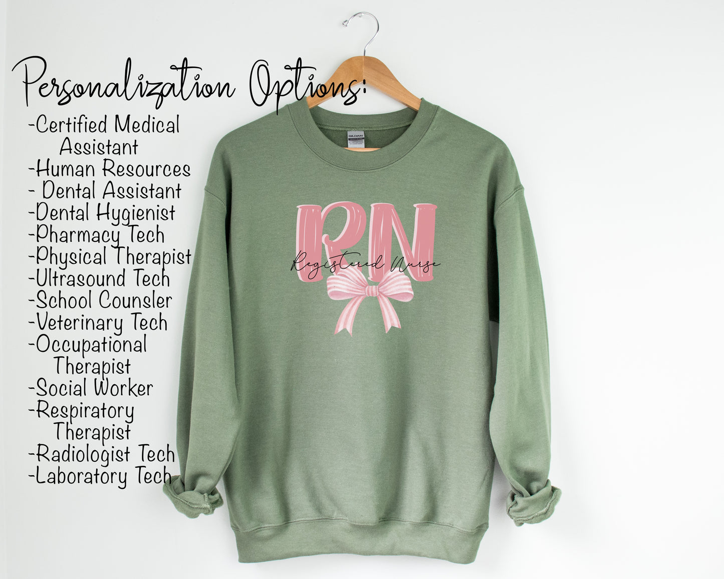 Occupation Title; RN, CMA, PT, OT, ect. Sweatshirt (MJ Exclusive)