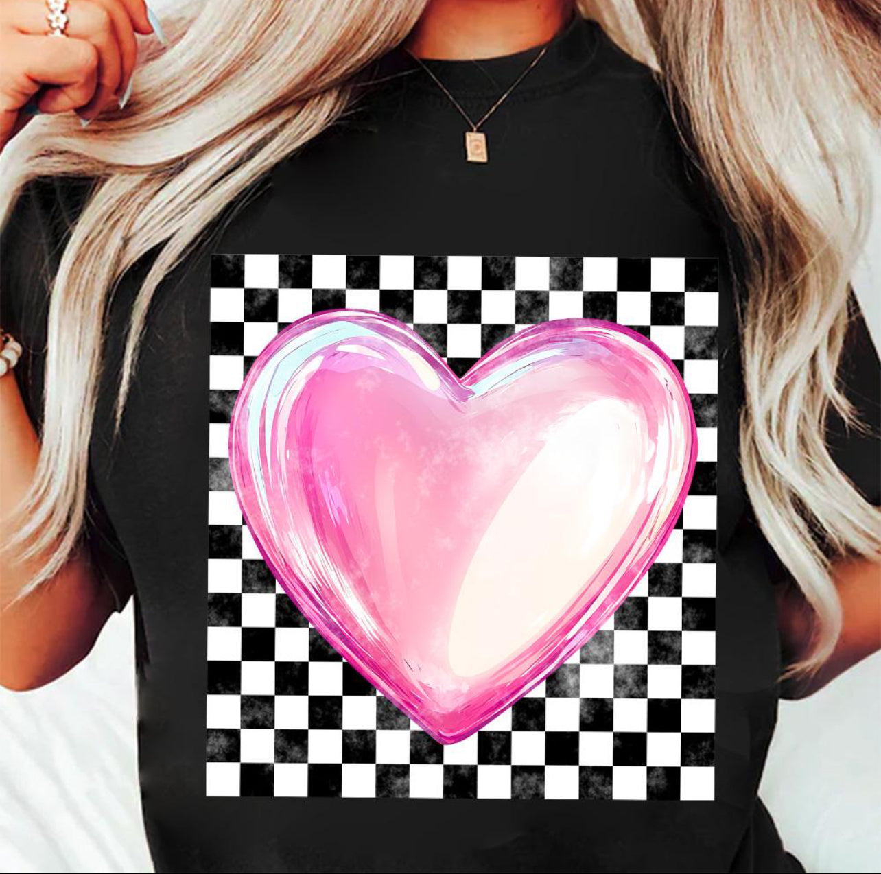 Checkered Heart | Tee, Sweatshirt (Wholesale)