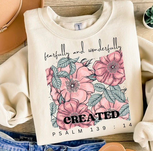 Fearfully And Wonderfully Created | Tee, Long sleeve, sweatshirt