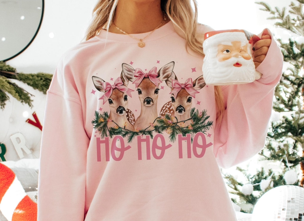 Ho Ho Ho Deer | Tee, Long sleeve, Sweatershirt