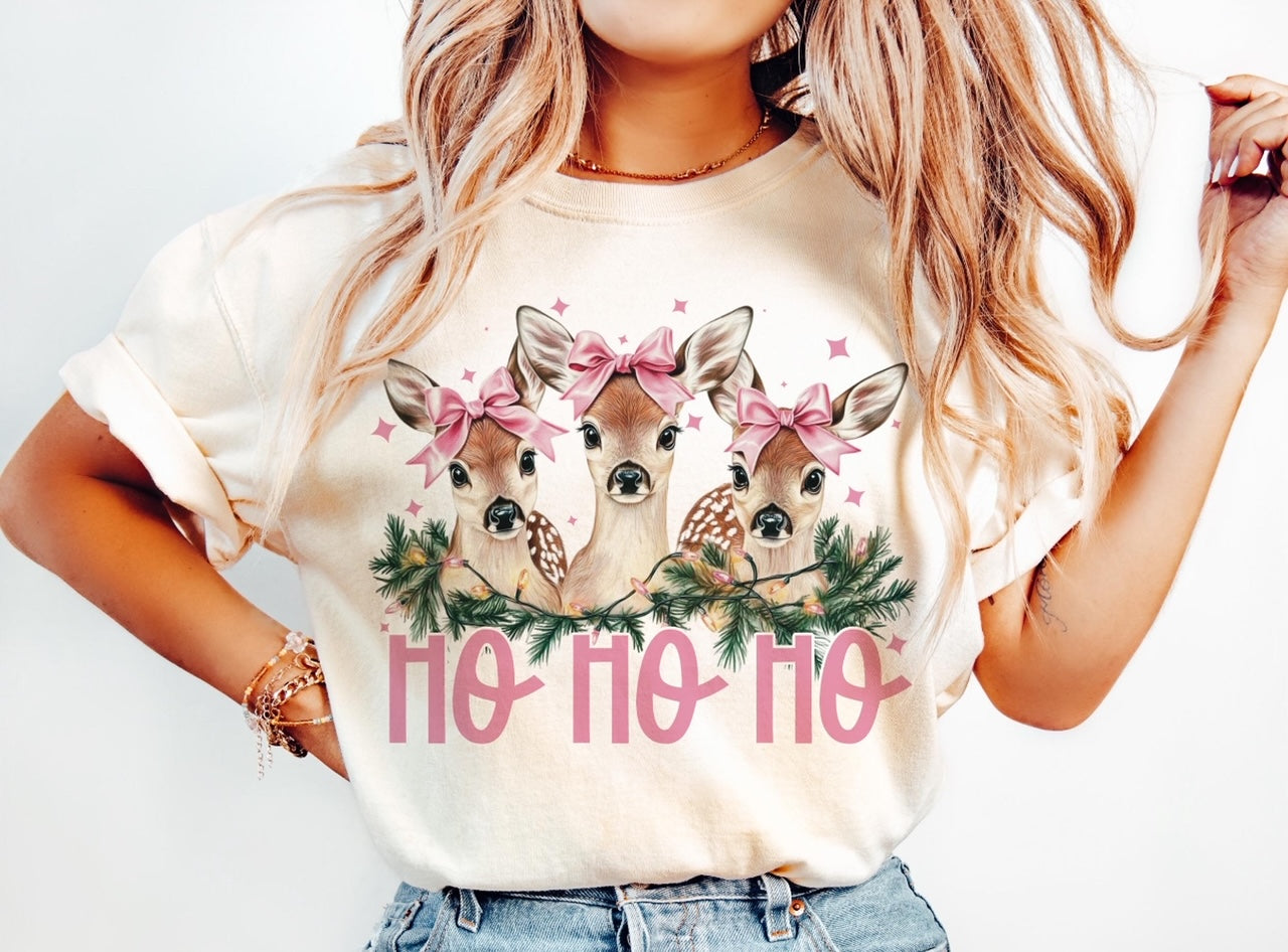 Ho Ho Ho Deer | Tee, Long sleeve, Sweatershirt