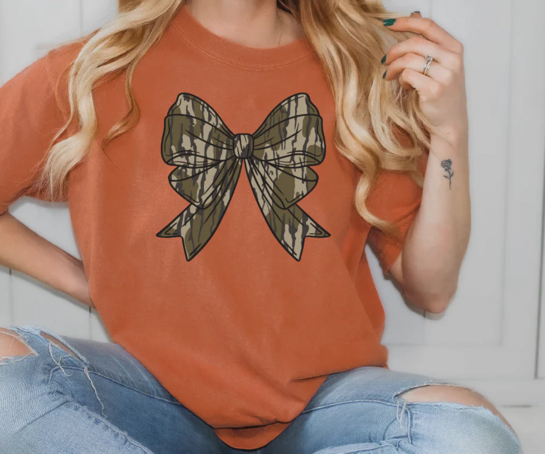 Camo Bow | Tee, Long sleeve