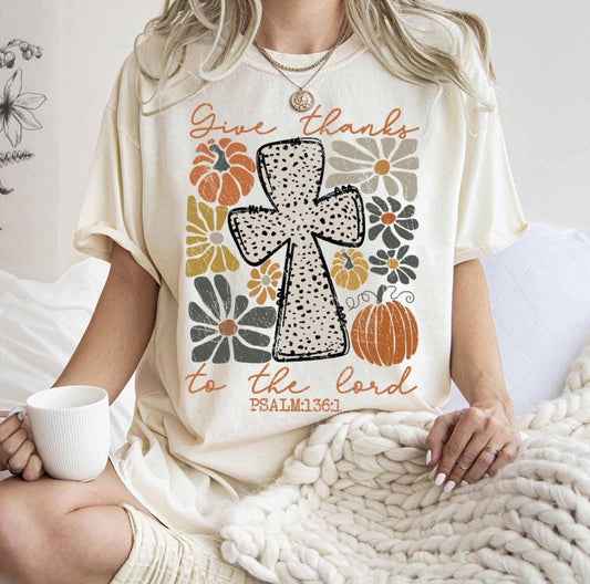 Give Thanks Cross | Tee, Long sleeve, Sweatshirt