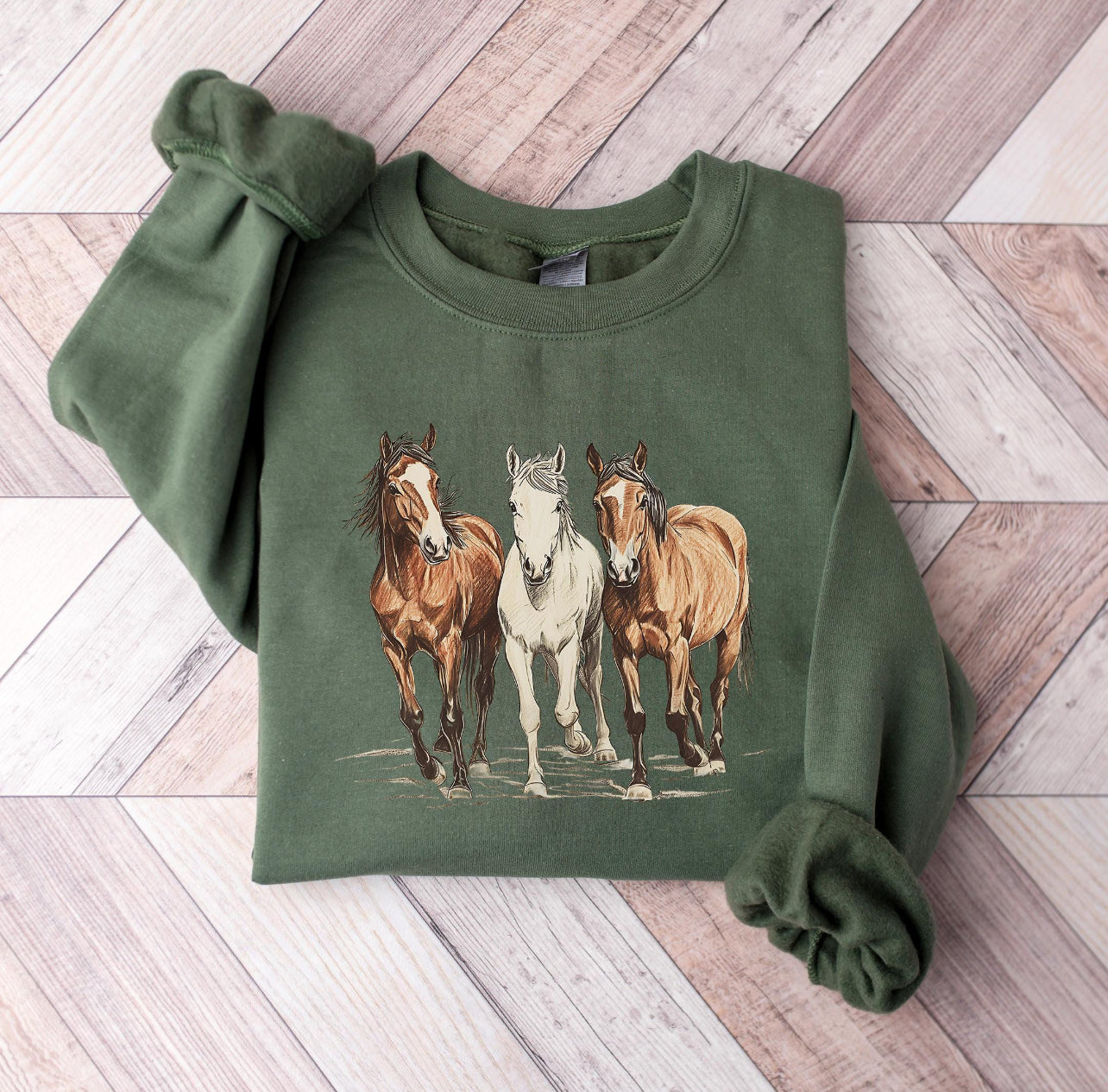 Three Horses | Tee, Sweatshirt (Wholesale)